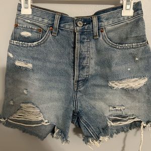 Abercrombie & Fitch Button Fly High Rise 4” Short // size 25/0